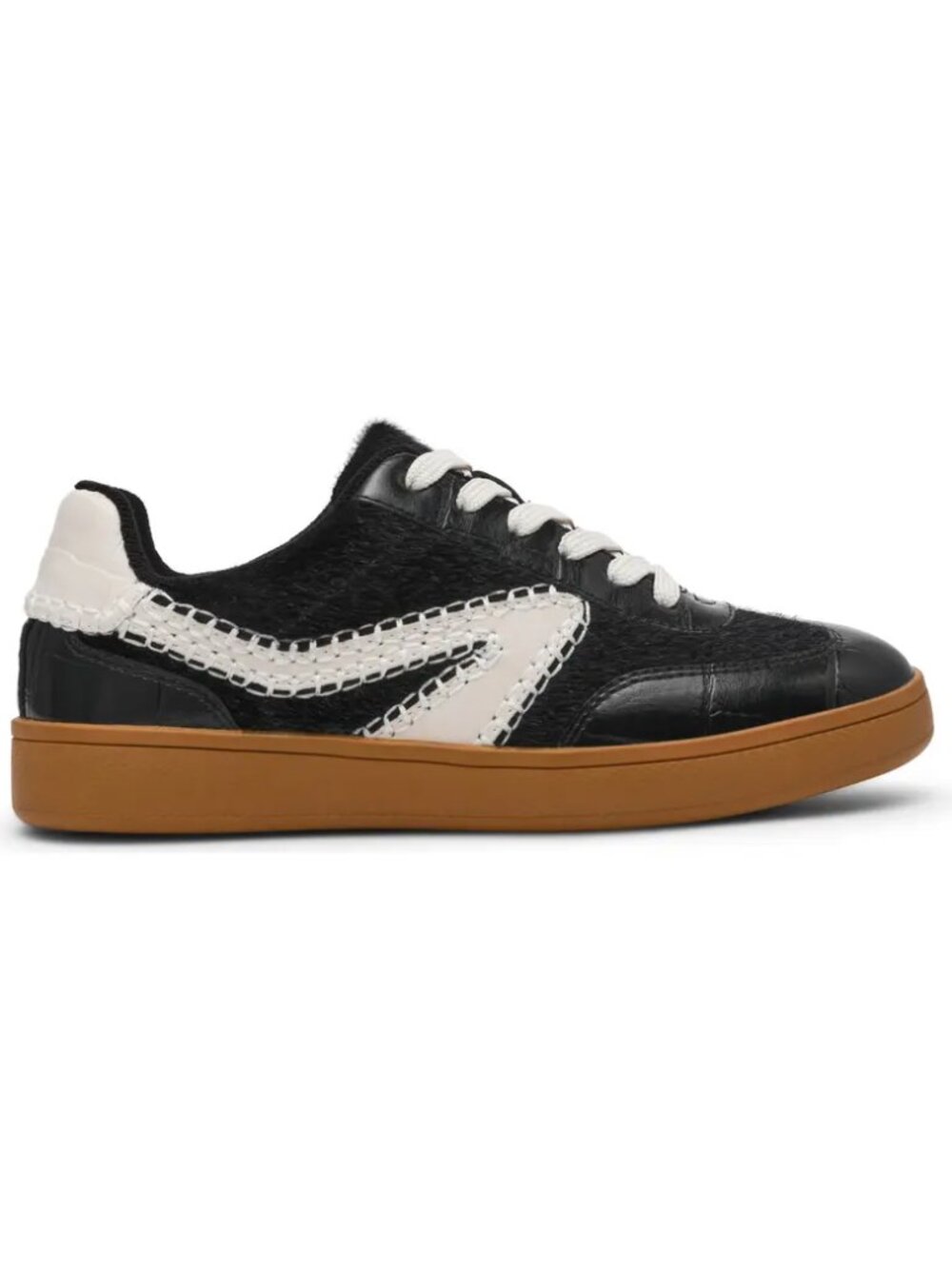 New in Box Dolce Vita Voyage St sneakers 9 Calf hair/ Patent Black Leather